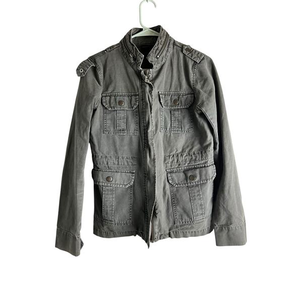 Trouvé Gray utility cargo jacket size XS Gorpcore Casual Basic Normcore - Picture 5 of 8